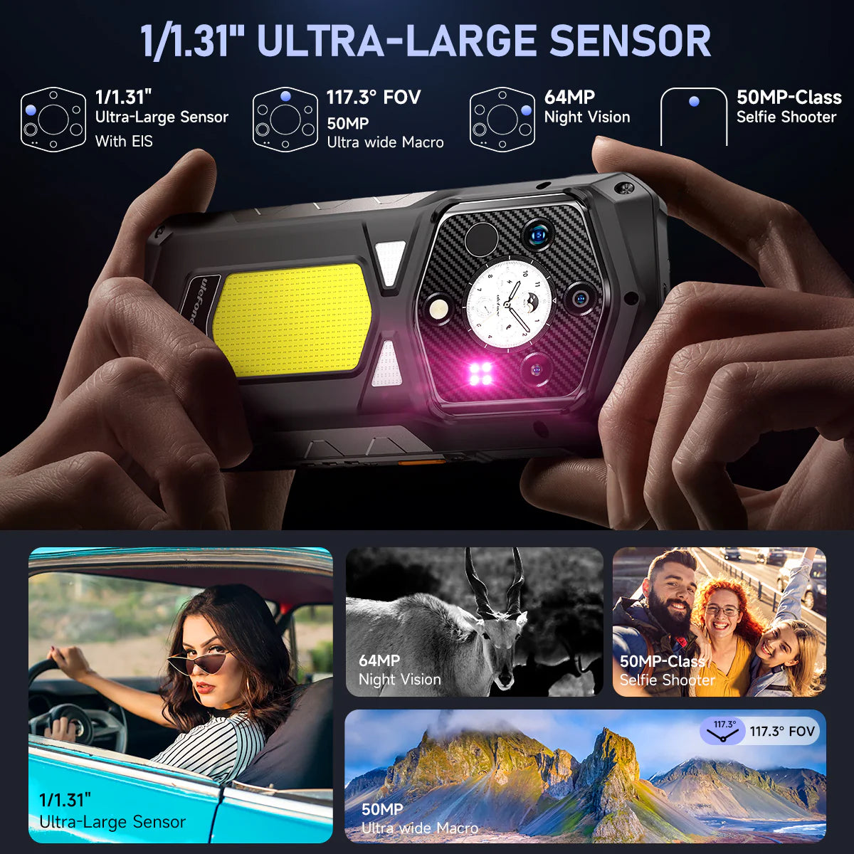 Ulefone Armor 29 PRO Thermal 5G Rugged Phone with Thermal Camera, 21200mAh Battery 120W Fast Charge, 6.67" AMOLED IP68 Waterproof, 16GB+512GB Android 15, 50MP Camera, NFC