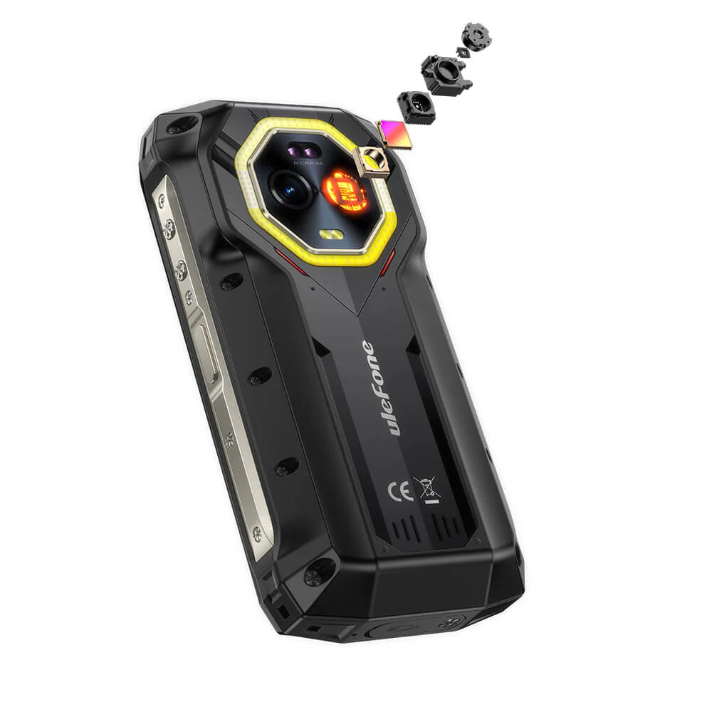 Ulefone Armor Mini 20 5G Rugged Phone with LED Camping Light, 6200mAh Battery 33W Fast Charge, 4.7" 90Hz IP68 Waterproof, 16GB+256GB Android 14, 50MP Camera, NFC, Body Temperature
