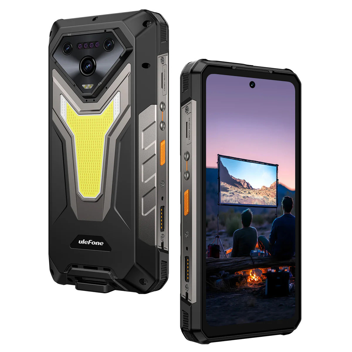 Ulefone Armor 34 PRO Plus 5G Rugged Phone with Projector, 25500mAh Battery 66W Fast Charge, 6.95" FHD+ IP68 Waterproof, 32GB+512GB Android 15, 64MP Camera, NFC, IR Blaster