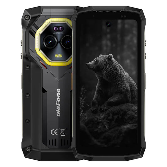 Ulefone Armor Mini 20 5G Rugged Phone with LED Camping Light, 6200mAh Battery 33W Fast Charge, 4.7" 90Hz IP68 Waterproof, 16GB+256GB Android 14, 50MP Camera, NFC, Body Temperature
