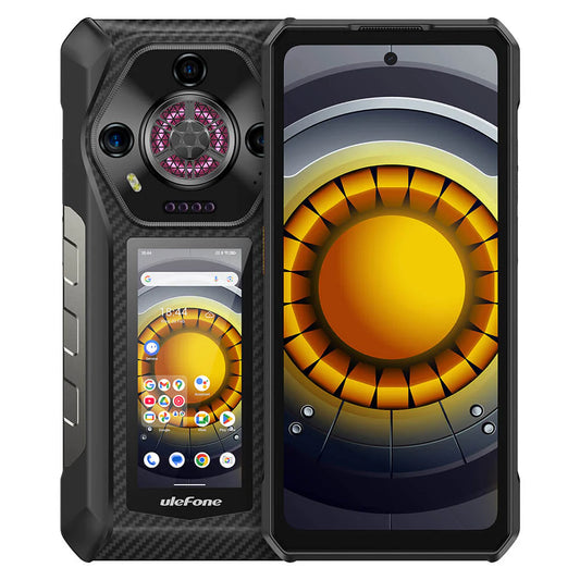 Ulefone Armor 30 PRO 5G Rugged Phone with Dual Screen, 12800mAh Battery 66W Fast Charge, 6.95" FHD+ IP68 Waterproof, 32GB+512GB Android 14, 50MP Camera, NFC