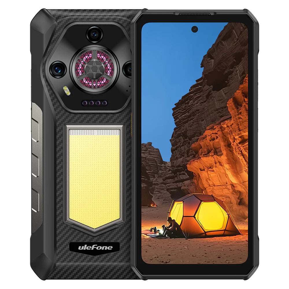 Ulefone Armor 30 4G Rugged Phone with Infinite Halo, 12800mAh Battery 66W Fast Charge, 6.95" FHD+ IP68 Waterproof, 12GB+512GB Android 15, 64MP Camera, NFC