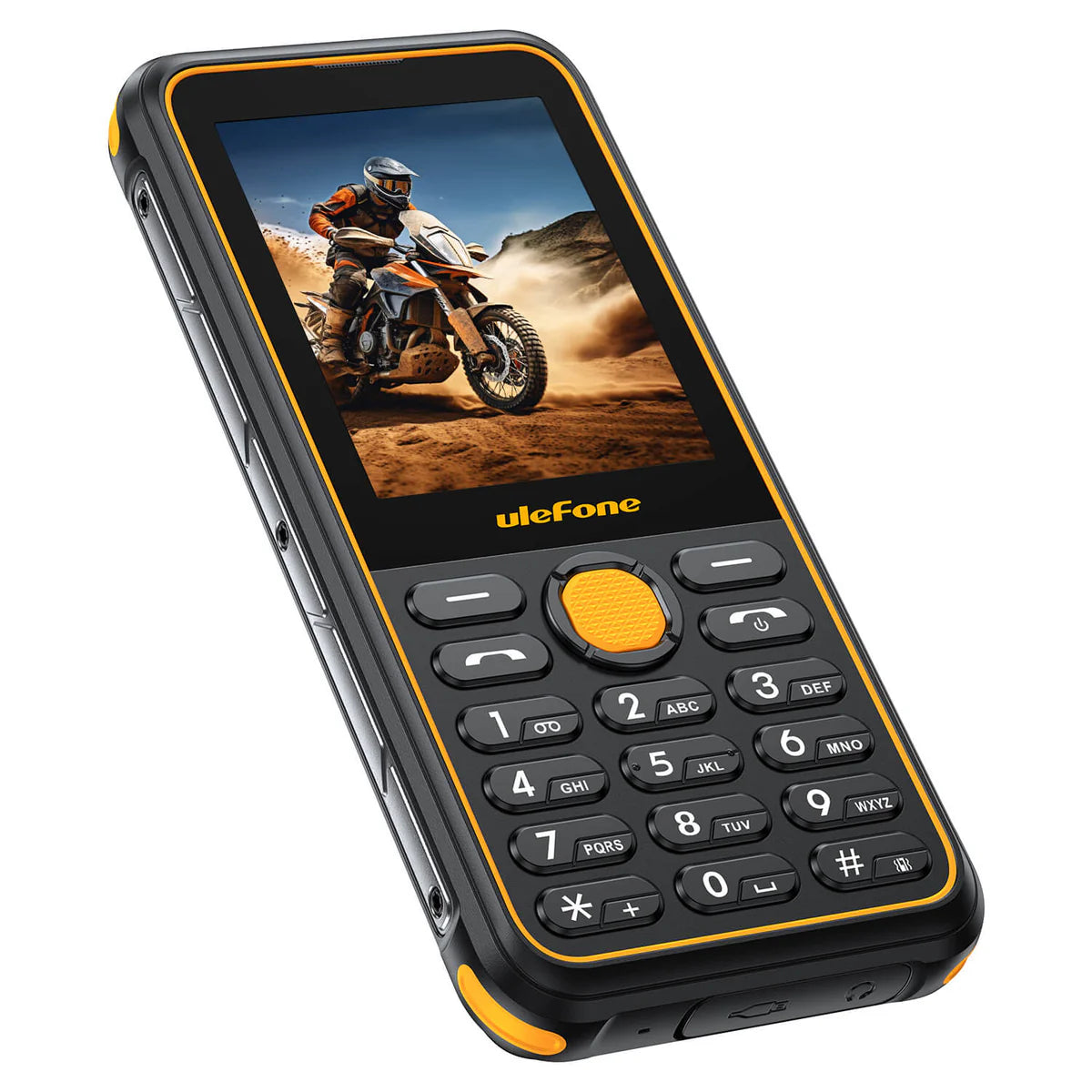 Ulefone Armor Mini 4 (4G) Rugged Phone with Keypad, 2100mAh Battery 5W Type-C Charge, 2.8" QVGA IP68 Waterproof, 64MB+128MB Free FM Radio, 2MP Camera, Dual SIM, Flashlight