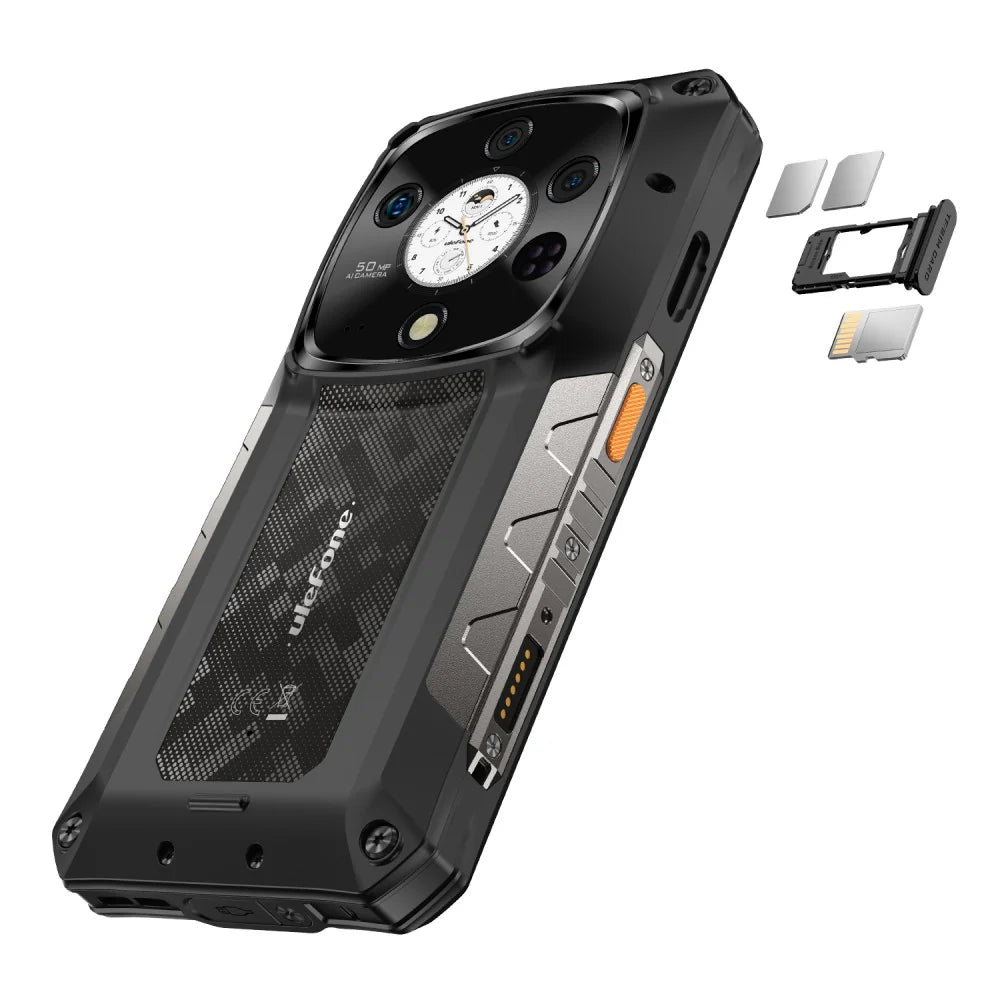 Ulefone Armor 28 PRO 5G Rugged Phone with Dual AMOLED, 10600mAh Battery 120W Fast Charge, 6.67" FHD+ IP68 Waterproof, 32GB+512GB Android 15, 50MP 1" Sensor Camera, NFC