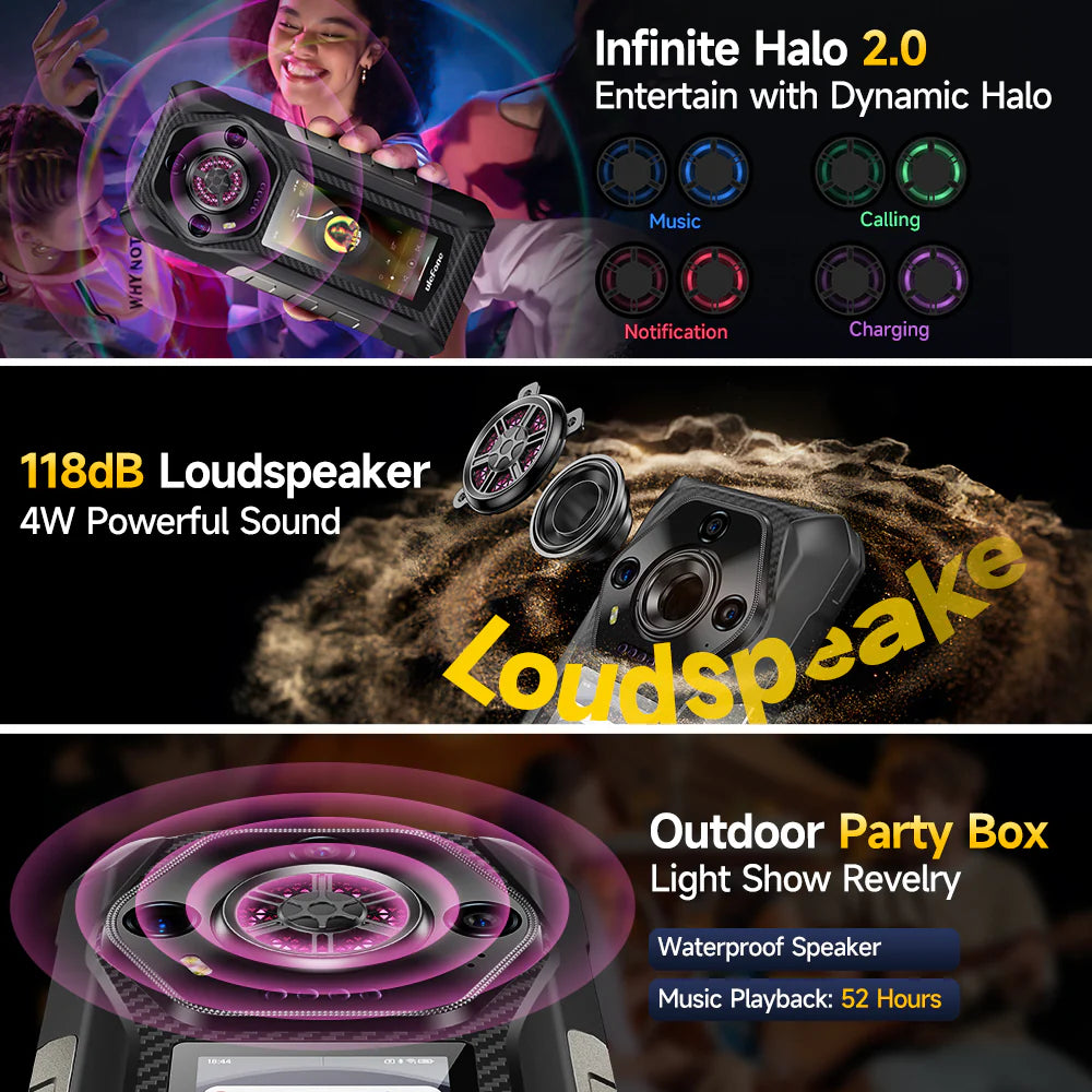 Ulefone Armor 30 PRO 5G Rugged Phone with Dual Screen, 12800mAh Battery 66W Fast Charge, 6.95" FHD+ IP68 Waterproof, 32GB+512GB Android 14, 50MP Camera, NFC