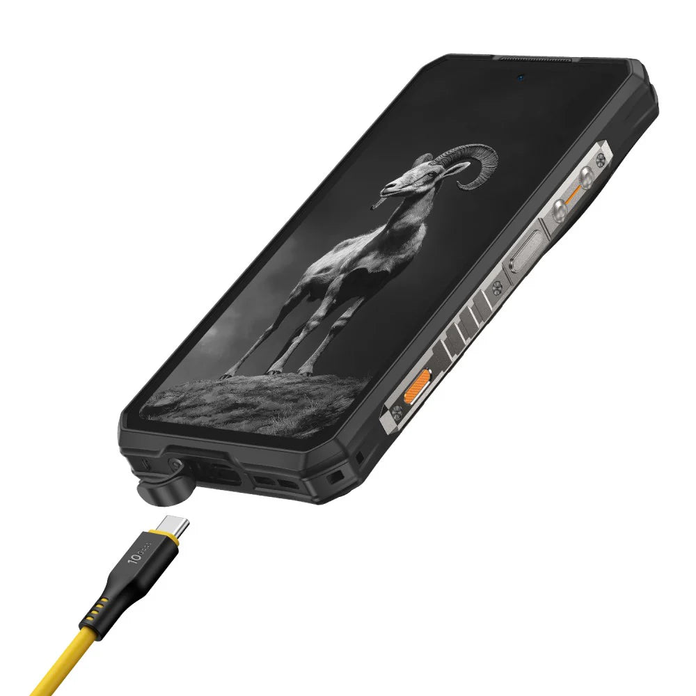 Ulefone Armor 28 PRO 5G Rugged Phone with Dual AMOLED, 10600mAh Battery 120W Fast Charge, 6.67" FHD+ IP68 Waterproof, 32GB+512GB Android 15, 50MP 1" Sensor Camera, NFC