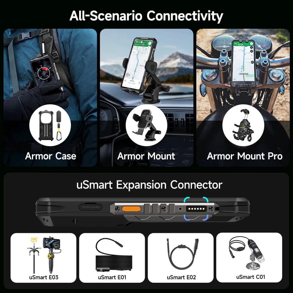 Ulefone Armor 28 Ultra 5G Rugged Phone with Dual AMOLED Display, 10600mAh Battery 120W Fast Charge, 6.67" FHD+ IP68 Waterproof, 32GB+1TB Android 15, 50MP 1" Sensor Camera, NFC