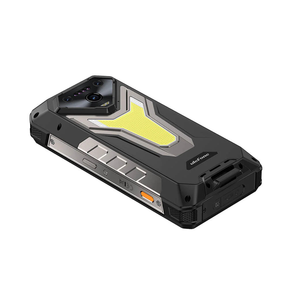 Ulefone Armor 34 Plus 5G Rugged Phone with 1100LM Camping Light, 25500mAh Battery 66W Fast Charge, 6.95" FHD+ IP68 Waterproof, 16GB+512GB Android 15, 50MP Camera, NFC